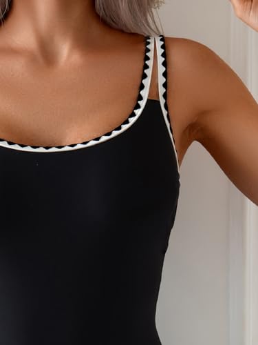 Image of Eomenie One Piece Swimdress Swimsuits for Women Tummy Control Swim Dresses Skirt Bathing Suit