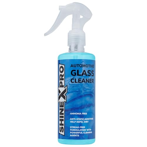 Image of ShineXPro Glass Cleaner Spray 300 ml - Streak Free Car Glass Cleaner Liquid with Anti-Static Additives - Windshield Cleaner safe for both Tinted & Coated Glass with Powerful Cleaning Agents