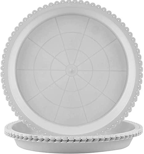 6 Pièces Soucoupe Ronde en Plastique, Plat De Pot De Fleurs Rond, Dessous de Pot De Fleurs en Plastique, Soucoupe Pot De Fleur pour Plante Intérieur Et Extérieur, Convient pour Les Pots Cover
