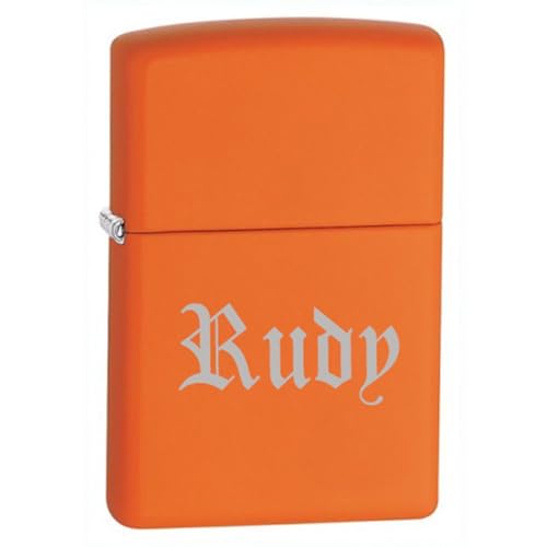 Encendedor Zippo clásico naranja mate grabable miniatura 1