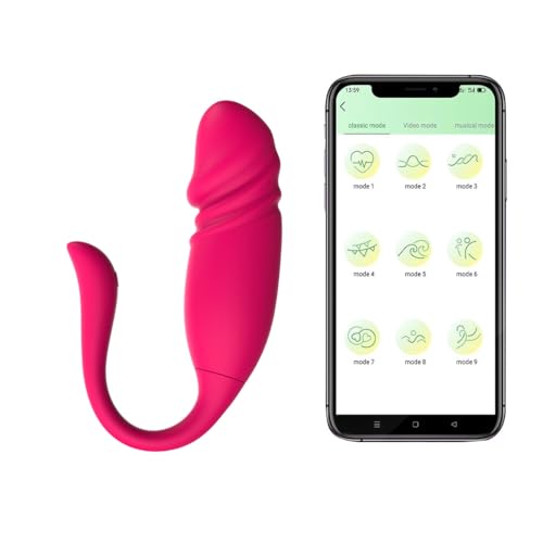 Stimulateur Clitoridien Femme Bluetooth avec Application, Vibromasseur Rechargeable, Jouet Intime Adulte en Silicone, 10 Modes de Vibration, Étanche Portable...