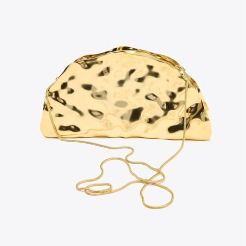Image of Acrylic Shell Clutch Purse for Women Metallic Evening Bag Large Designer Acrylic Handbag for Wedding Party Prom
