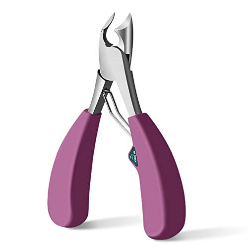 MR.GREEN Toenail Clipper Stainless Steel Ingrown Nail Cutter Good at Cutting Thick and Hard Nails Pedicure Tools (Purple)