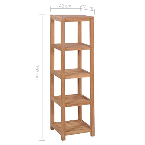 Estantería de baño para esquinas pequeñas solución en madera de teca 3