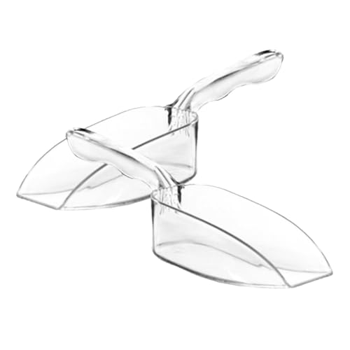Angoily 2 Palas Multiusos para y Cucharas Transparentes de Acrílico Grueso Utensilios de Cocina Prácticos para Medir y Servir Alimentos para Uso Cafeterías y Hogar