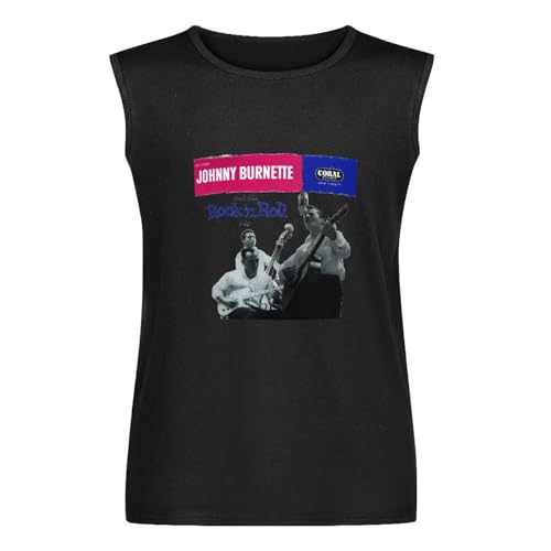 Photo de Johnny Burnette Men's Sleeveless T-Shirt Black Graphic Unisex Vests Top Tee Shirt XXL