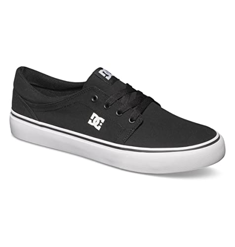 DC Womens Trase TX Skate Shoe, Black/White, 10 D D US