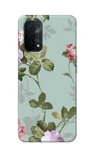 Image of Printed Hard Back Cover Case for Oppo A54 5G | Oppo A74 5G | Oppo A93 5G | Oppo A93s 5G Back Cover (Floral Painting) -1302