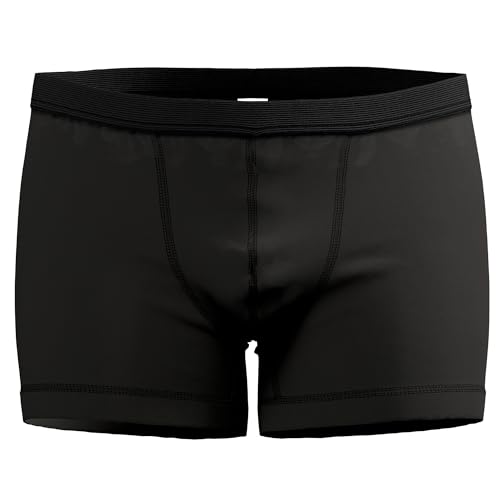 HERMKO 390130 Herren Pant aus 100% Bio-Baumwolle mit Webbund, Größe:D 4 = EU S, Farbe:Schwarz - schwarz