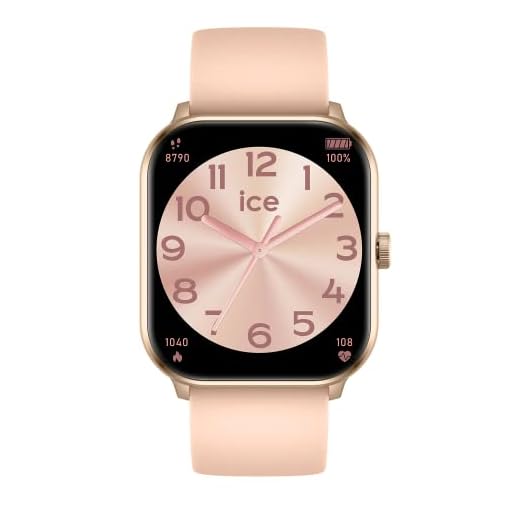 Ice-Watch - ICE smart Rose gold Nude pink - Montre connectée rose-gold pour femme avec bracelet en silicone - 021414 (1,85")