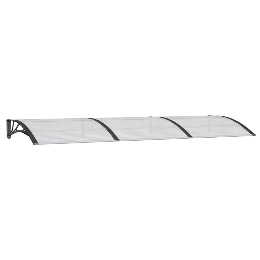 Tenda da porta Nero 300x100 cm Policarbonato | Telaio in alluminio e supporti ABS, resistente alle intemperie, kit di montaggio incluso