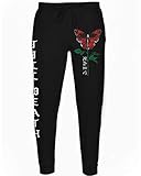 Till Death Flower Skull PRIMITIVES Butterfly Good Vibe VOLCON Jogger for Men Sweatpant (Black Small)