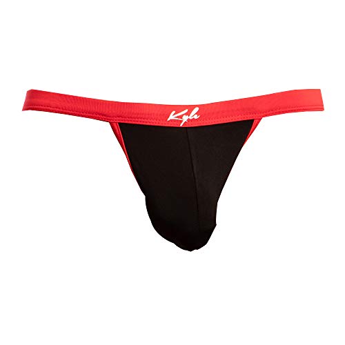 Kyle Men's Modern Stretchable Bikini, Black, Large