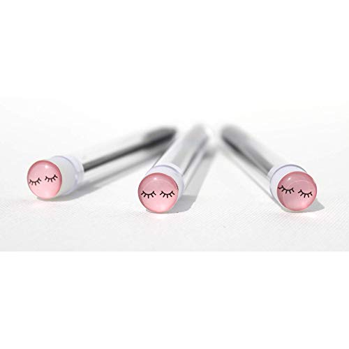 Brosse à cils jetables lot de 20 goupillons imprimé rose - 4