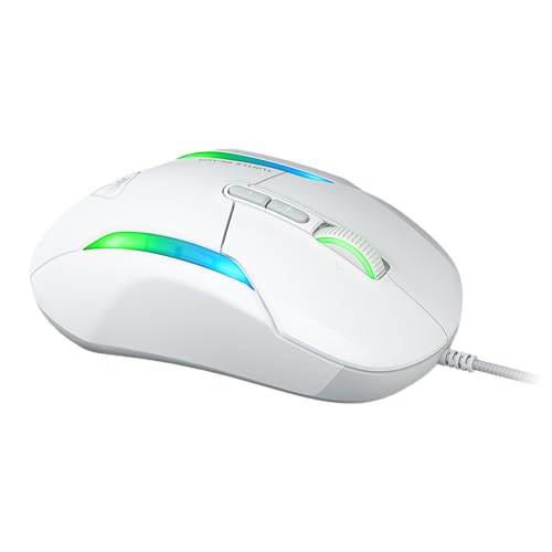 Kone II: Mouse da gaming RGB cablato ed ergonomico, Sensore ottico da 26K DPI, ciclo di vita degli switch ottici di 100 milioni di clic, 23 input personalizzabili: Bianco artico - Mouse gaming - Immagine 3