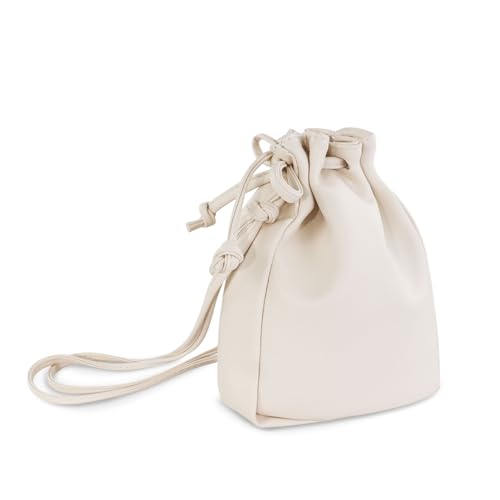 Crossbody Purse, PU Leather Small Crossbody Bags for Women, Drawstring Women's Cross body Handbags for Walking