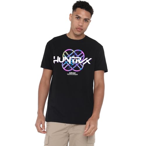 K-Pop Demon Hunters - Huntrix Huntr/X Pastel Logo Unisex T Shirt, Black, X-Large