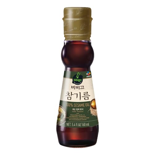 Bibigo Sesamöl Kaltgepresstes Öl aus hochwertigen gerösteten Sesamkörnern Ideal für Salate Nudeln oder gebratene Reisgerichte 1 x 160 ml