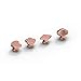 Callancity Metal Decorative Rings Loops Watch Band Charms Compatible for Watch Series 8/Ultra/7/6/5/4/3 40mm 41mm 44mm 45mm 49mm (Not Band Or Watch) (Rose Gold)