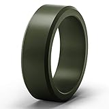 ThunderFit Silicone Ring for Men Rubber Wedding Band - 1 Ring (Dark Green, 9.5 - 10 (19.8mm))