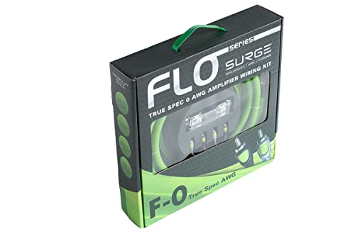 Up To 50% OFF Atrend Surge F-0 Flo Series by 0 Gauge 5000W AWG Amplifier Installation Wiring Amp Install Kit,Envy Green