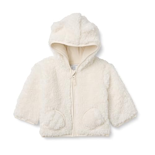 Amazon Essentials Unisex Babies Hooded Sherpa Jacket Ivory 18 Months