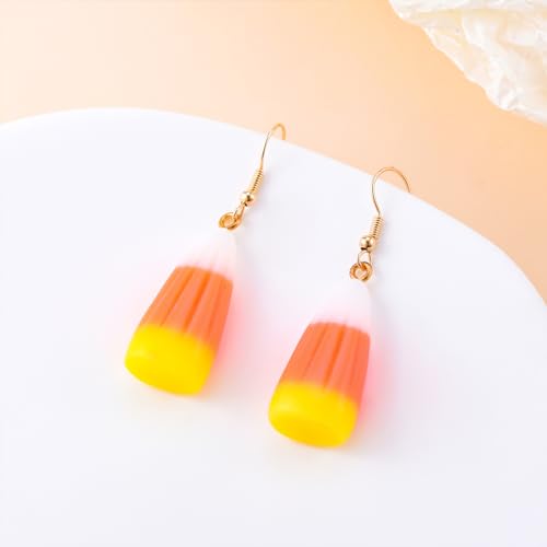 Halloween Candy Corn Earrings Fall Earrings Acrylic Dangle Halloween Jewelry Gift for Women3