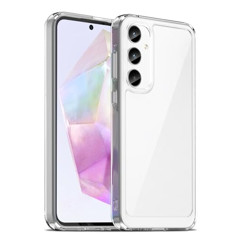 Liisooka Cover per Samsung Galaxy A35 5G, Custodia in TPU Antiurto Sottile di Livello Militare, Resistente all'ingiallimento, Custodia per Telefono in PC Rigido, Retro Antigraffio, Trasparente