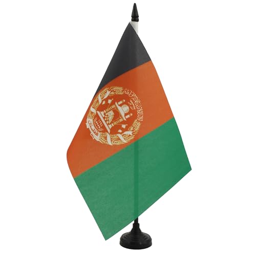 AZ FLAG - Tischflagge Afghanistan - 21x14 cm - Afghanische Tischfahne 14 x 21 Cm - Flaggen