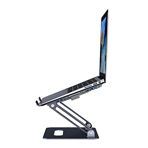 Red Lemon Foldable Laptop Stand with Cooling Fan Cooling Aluminum Stand Cooler Lapdesks Holds up 14 to 17.3 Inches Notebook Computer, ipad (P43F) -... - Image 3