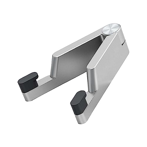 Image of URBAN KINGS Cell Phone Stand for Desk - Foldable & Portable iPhone Holder Compatible With All Mobile Phones, iPad Mini, Tablets 4-10.5 inch (Black) (Silver)