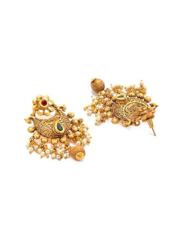 Juego de joyas de oro de 18 quilates con rubí y esmeralda talla S 2