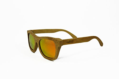 Image of Originals Wooden Polarized Bamboo Wood Sunglasses 100% Floating Wayfarer Shades