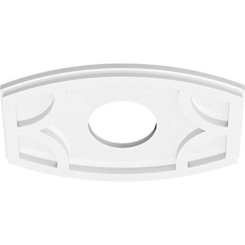 Image of Ekena Millwork CMP14X9KY-04000 Kailey Architectural Grade PVC Contemporary Urethane Ceiling Medallions 14 inchW x 9 3 /8 inchH x 4 inchID x 7 1 /2 inchC x 1 inchP