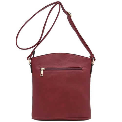 Image of ALYSSA Triple Zip Pocket Large Crossbody Bag