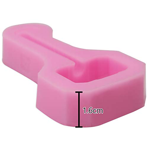 HengKe 2 peças moldes de silicone em forma de martelo para festa de jogo de papel, para pudim, muffi