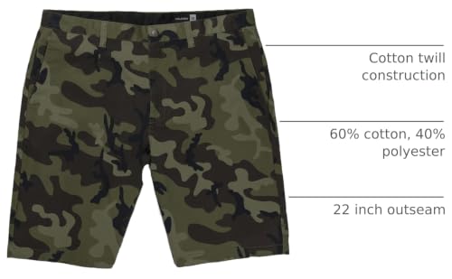 Image of Volcom Men's Vmonty Chino Shorts - 22 inch Outseam, Relaxed Fit, Durable Cotton Fabric