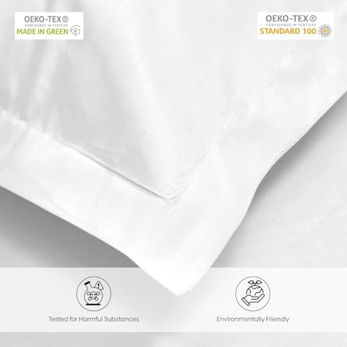 Image of Haus & Kinder Luxury 300 TC Cotton Bedsheet for King Size Bed Premium Double Bed Sheet with 2 Pillow Covers, Pure Cotton Fabric Lavender Fog Bedsheet