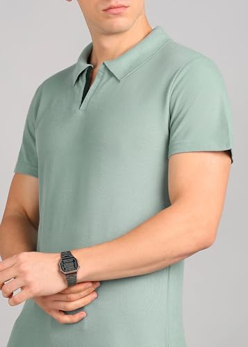 Image of INKKR Men's Solid Polo Neck Half Sleeve Stylish T-Shirt Combo (Size-S)