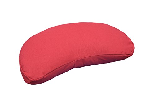Tvamm Lifestyle Coussin de méditation en forme de demi-lune Zafu (42 x 20 x 12 cm) (rouge)