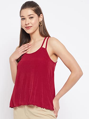 Image of LE BOURGEOIS Women Solid Relaxed Fit Cami Top