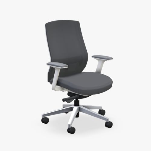 Image of UPLIFT DESK Envoke Ergonomic Office Chair - Adjustable Lumbar Support, Mesh Back, Synchro-Tilt Recline Home Office Desk Chairs with 3-Way Arms, 300 lb Capacity (Slate)