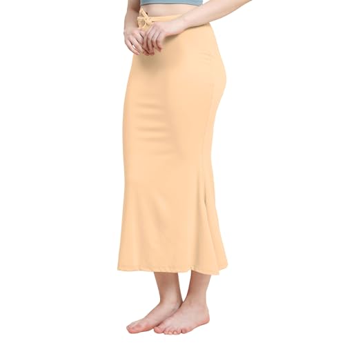 Image of Amazon Brand - Anarva Women Cotton Blended Saree Shapewear Regular Petticoat Skirt For Saree