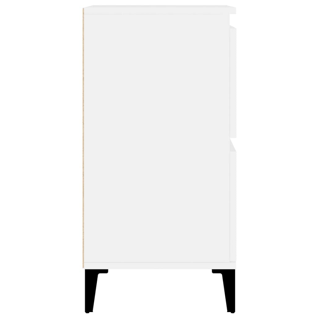 Fengshui Kredens zestaw 2 szt. biały 60 x 35 x 70 cm materiał drewnopochodny | 4 przegródki, dużo miejsca do przechowywania, łatwa w pielęgnacji, z uchwytem ściennym