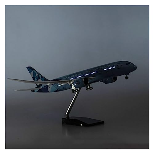 Modelo B787 Dreamliner ETIHAD de resina con acabados premium