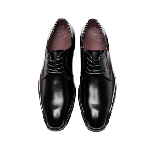 Leather Shoes Casual Business Banquet Wedding Shoes Korean Men's Shoes Oxfords(Brown 2,9.5)3