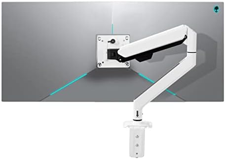 HILLPORT Bois Support Écran PC Blanc Moniteur Bras Simple de 17 à 34