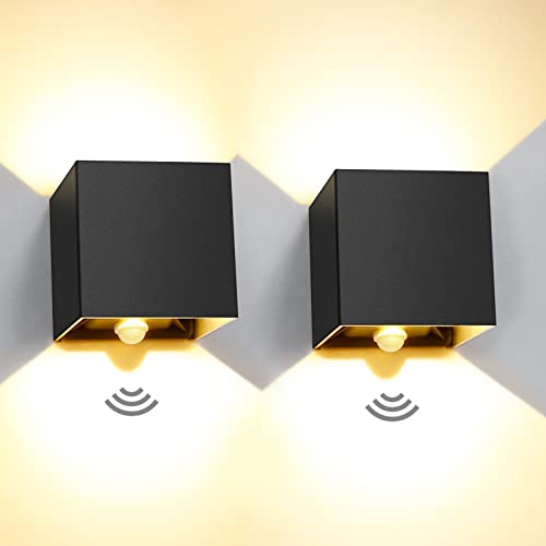 ledmo 20W LED Wandleuchte mit Bewegungsmelder Innen/Außen 2 Stück...