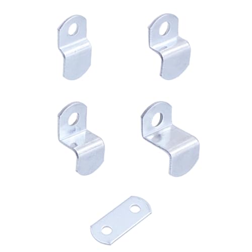 Image of 100 Pieces Offset Canvas Clips Metal Photo Frame Clips Mirror Clamps Heavy Duty Offset Mirror Clips for Picture Framing Painting Blackboard, with Screw (20 pcs Each 0 /0 inch, 1 /8 inch, 1 /4 inch 3 /8 inch 1 /2 inch)
