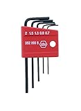 Wiha 35392 5 Piece Mini L-Key Short Hex Metric Set